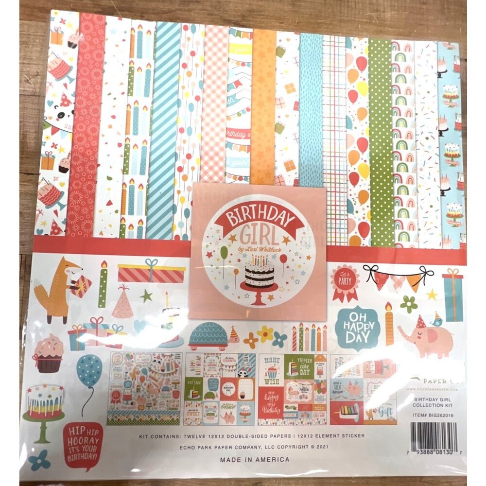 Birthday Girl Scrapbooking Kit  12x12 Double-Sided Papers & Stickers Big262016